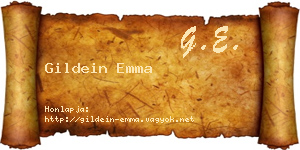 Gildein Emma névjegykártya